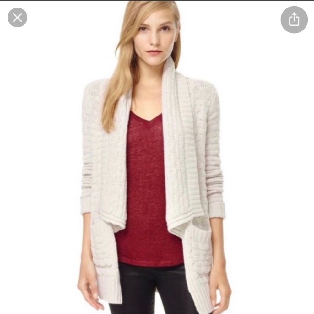 Light pink Talula lambs wool and cashmere blend cardigan